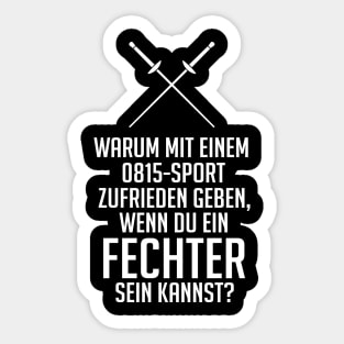 0815 sport fechten (white) Sticker